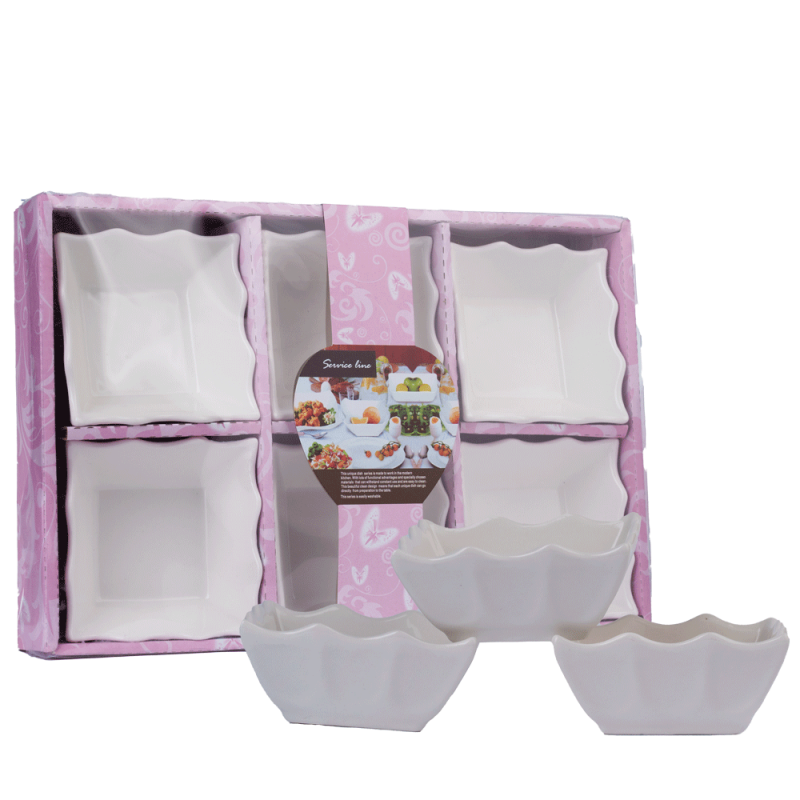 Set 6 mini platouri mici, 31,5 x 21 x 4,7 cm